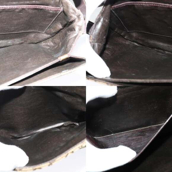 CELINE C Sulky Shoulder Bag Canvas Beige Gold - Picture 12 of 12